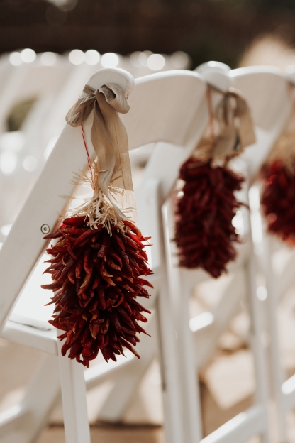 wedding planning decor details New Mexico southwestern chiles ristras